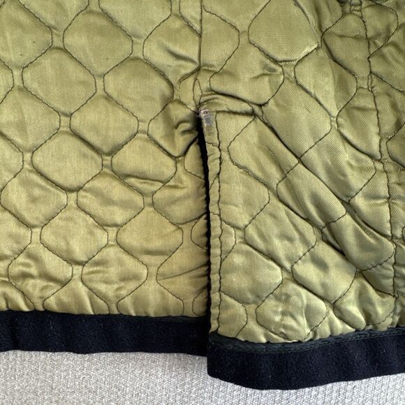 Vtg Brent Black Wool Tweed Pea Coat Double Breasted Nautical Military Inspired M - Picture 11 of 11